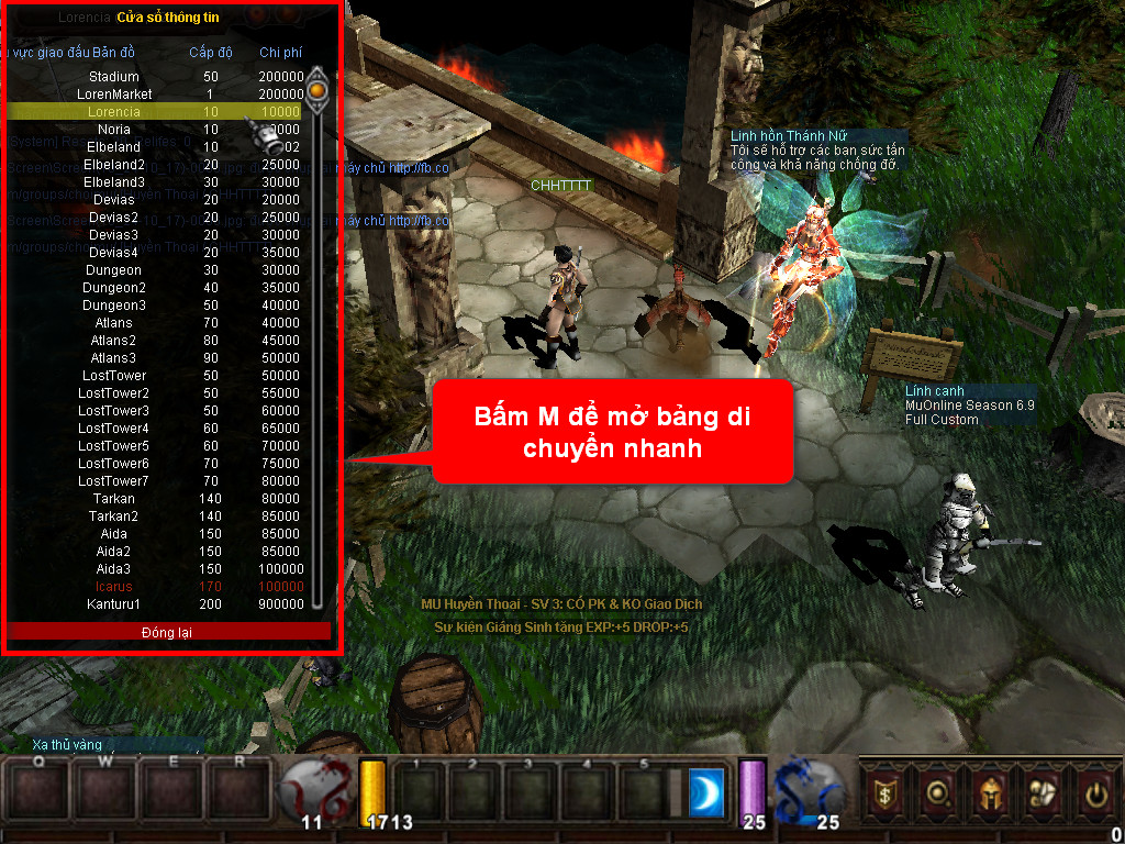 Chức năng chính của Game MU An Việt Chức năng chính của Game MU An Việt