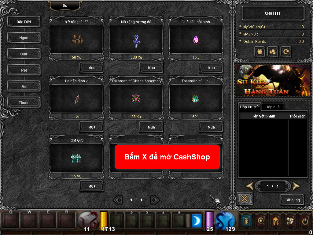 Chức năng chính của Game MU An Việt Chức năng chính của Game MU An Việt